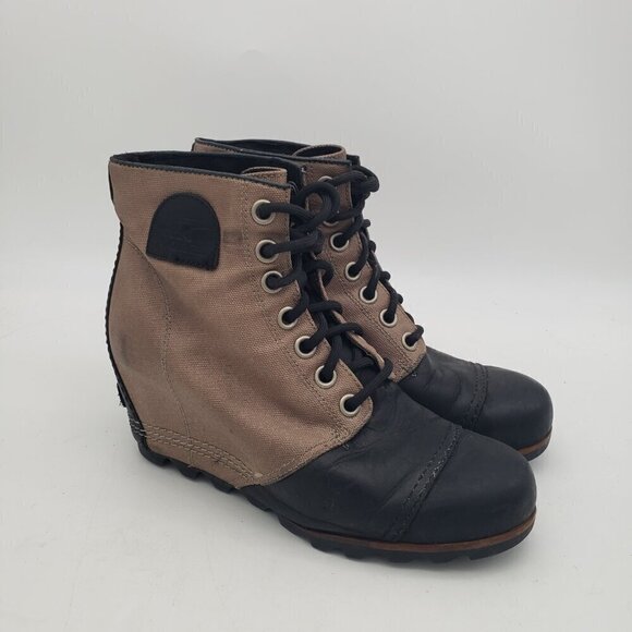 Sorel PDX Lexie Leather Wedge Boots Womens Size 10 - Picture 2 of 12